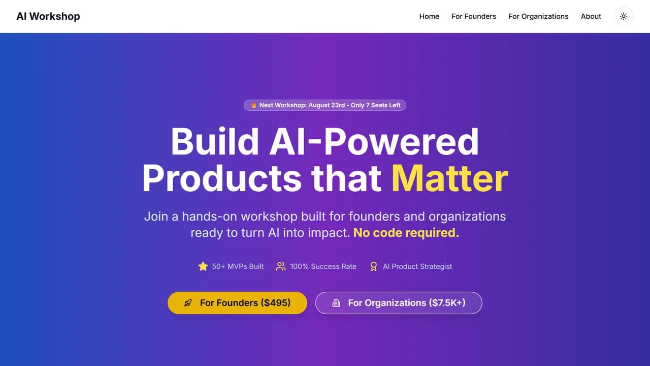 Screenshot of USL Academy. Cohort-based deep dive for senior operators.